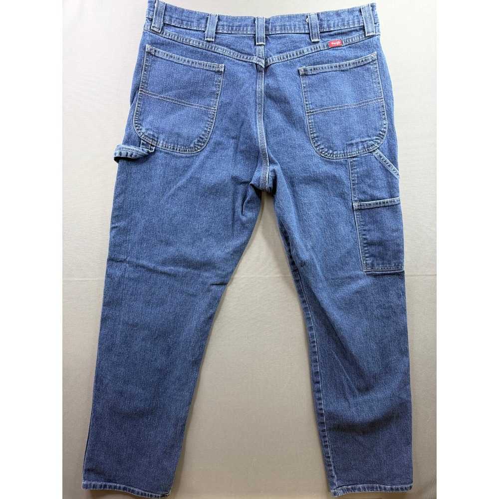 Wrangler Carpenter Jeans Mens Blue Utility Workwear 38x33